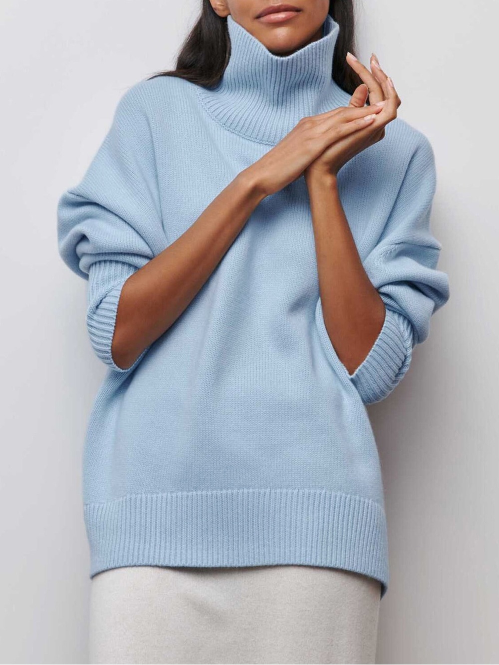 Commense Cloudless Sky Turtleneck Oversized Sweater’s